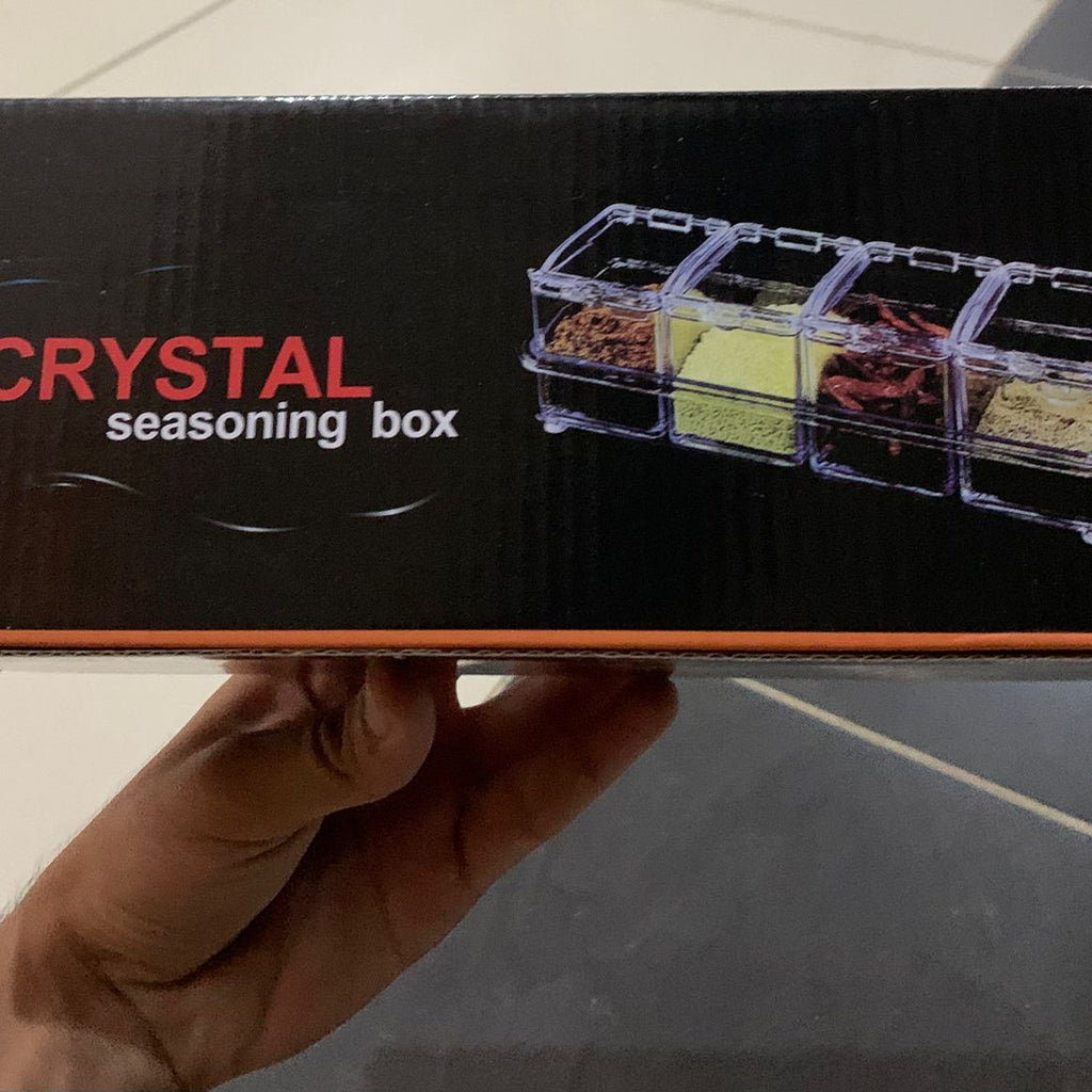 Crystal 4-Compartment Spice Box