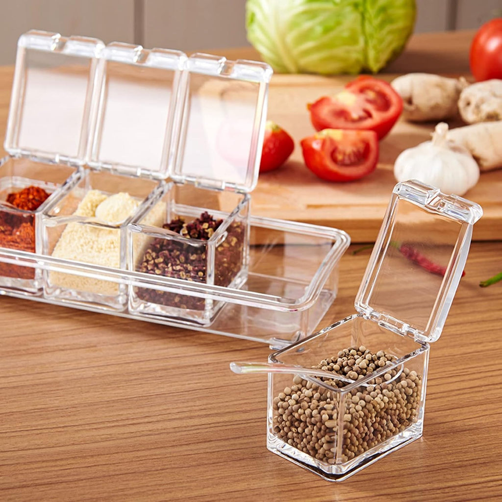 Crystal 4-Compartment Spice Box