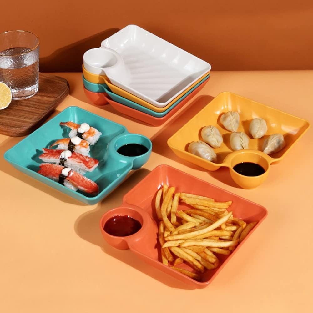 4-Piece Colorful Serving Platter Set